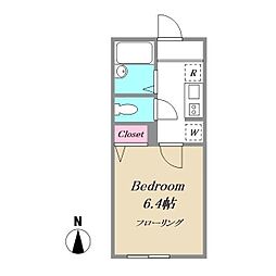 ラフィーネ 1階1Kの間取り