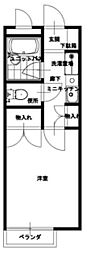 メゾンエスアイ 1階1Kの間取り