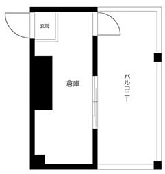 マーキュリーパレス 4階ワンルームの間取り