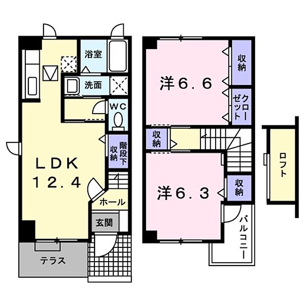 サンリットII ｜和歌山県和歌山市福島(賃貸アパート2LDK・1階・63.44㎡)の写真 その2