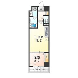 LEONCOMFORT西大路御池 1LDKの間取図画像
