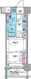 GENOVIA浅草VIskygarden 8階2Kの間取り