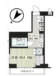 シャンボール文京 1Kの間取図画像