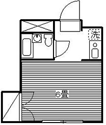 メゾン村山 2階1Kの間取り