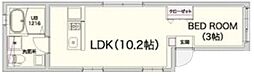 K-PONO ITABASHI 5階1LDKの間取り