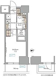 ラティエラ上野稲荷町 1Kの間取図画像