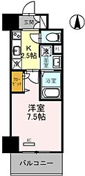 レリーフ南塚口 1Kの間取図画像