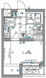 パティーナ志村坂上 4階1Kの間取り