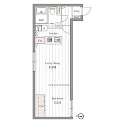 ZESTY桜新町 1階1LDKの間取り