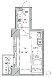 クレイシア亀戸 1Kの間取図画像