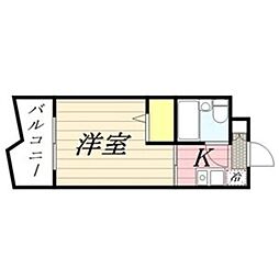 メゾン・ド・クレール ワンルームの間取図画像