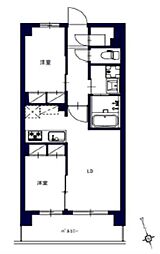 センチュリー八王子ルミエール 2LDKの間取図画像