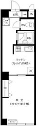 ウッドヒルズ 1Kの間取図画像