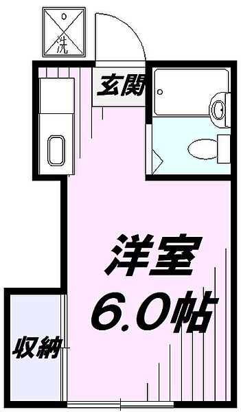 NKハイツ ｜東京都日野市程久保８丁目(賃貸アパート1R・2階・14.58㎡)の写真 その2