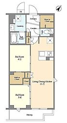 KDXレジデンス田園調布南 5階2LDKの間取り