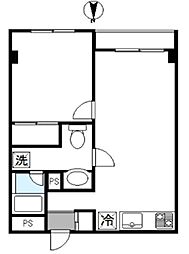 四面道大代ビル 1LDKの間取図画像