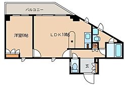 レジディア文京音羽 8階1LDKの間取り