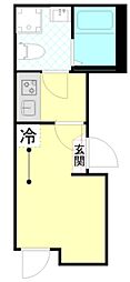 Grip羽田 1階1Kの間取り