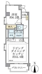 コスモリード葛西 9階1LDKの間取り
