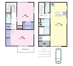 Primavera 1階2LDKの間取り