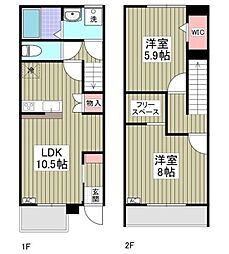 MAISONETTEPARK大道 2LDKの間取図画像