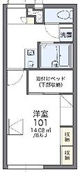 レオパレスエスベランス 1Kの間取図画像