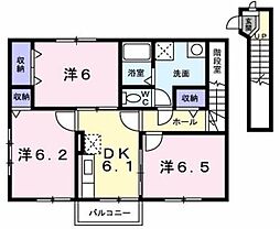 サンクレスト 3DKの間取図画像