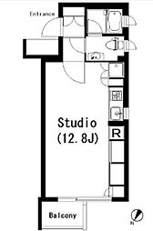 ラティエラ乃木坂 1Kの間取図画像