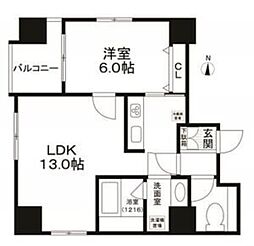 ESPERANZAK錦糸町 1LDKの間取図画像