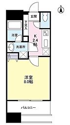 グランドール浦和岸町 1Kの間取図画像