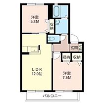 パラシオン　Ｂ 00103 ｜ 埼玉県所沢市中新井２丁目148-4（賃貸アパート2LDK・1階・53.28㎡） その2