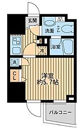 ライブコート草加 1Kの間取図画像