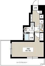 ジーベック池上2 1Kの間取図画像