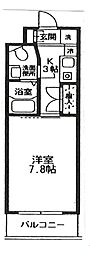 シャンベール・町田 1Kの間取図画像