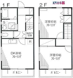 西武新宿線 上石神井駅 徒歩5分の賃貸マンション 1階2DKの間取り