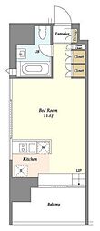 イプセ学芸大学 ワンルームの間取図画像