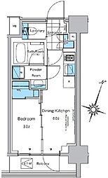 ルフォンプログレ神田プレミア 3階1DKの間取り