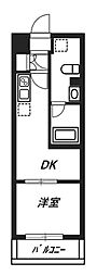 LIV CITY 八王子 1DKの間取図画像