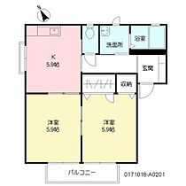 メゾン　フリージア　Ａ棟 A0201 ｜ 宮崎県宮崎市東宮１丁目84（賃貸アパート2K・2階・43.75㎡） その2