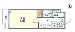 コンフォリア桜上水 1Kの間取図画像