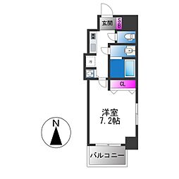 S-レジデンス緑橋駅前 1Kの間取図画像