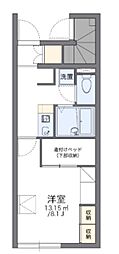 レオパレスアンオゥル 1Kの間取図画像