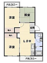 アパート2 3LDKの間取図画像