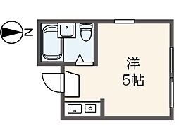 エポリアム府中 3階ワンルームの間取り