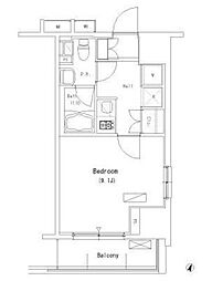 パークアクシス押上 8階1Kの間取り