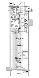 makes武蔵関NORTH 1DKの間取図画像