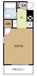 サニーサイド西荻 2階ワンルームの間取り