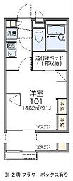 レオパレスグリーンハイツ 1Kの間取図画像