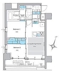 吉川ビル 2LDKの間取図画像