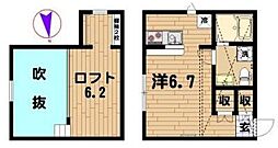 PRIMALILIE ワンルームの間取図画像